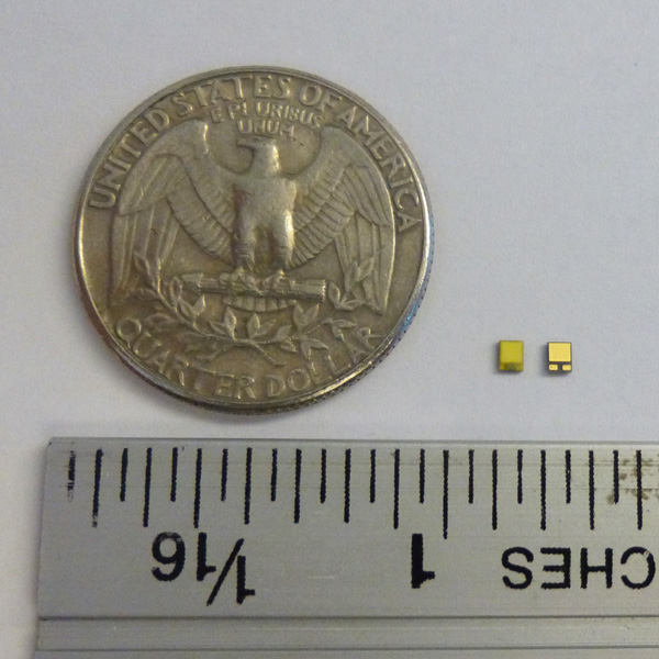 Philips Rebel Z ES LED size vs. US quarter dollar
